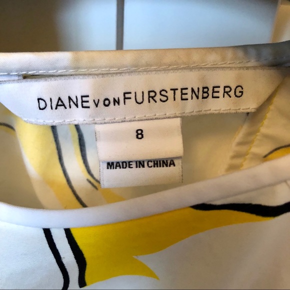 20% OFF🌟DVF Yellow and White Floral Runway Dress - Picture 4 of 9